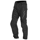 Dainese - Drake 2 Super Air Tex Pants, Mesh-Motorradhose, belüftet und leicht, mit abnehmbaren Protektoren, Mann, Schwarz/Schwarz, 50
