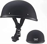 Halbschalenhelm Mit ECE Jethelm Retro Schnellverschluss-Schnalle Motorrad-Helm Brain-Cap Halbschale Vintage Roller Helm Moped Halbschale Scooter-Helm ​Für Cruiser Chopper 2,M