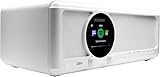 Regent i351S – Internetradio WLAN, DAB+ Radio mit Bluetooth, Spotify Connect, Farbdisplay, Dual Alarm, Fernbedienungs-App, einzigartige Bluetooth-Sender Two Way BT (Weiß)