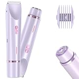 Intimrasierer Für Frauen, 2-In-1 Elektrischer Rasierer Damen, Rasierer Damen Intimbereich, Elektrischer Rasierer Damen Intimbereich, Bikini-Trimmer für Damen, Elektrischer Rasierer Damen (Lila)