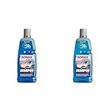 SONAX XTREME Shampoo 2 in 1 (1 Liter) Autoshampoo Konzentrat ohne Abledern zur Reinigung lackierter Oberflächen, Metall, Glas, Kunststoff & Gummi | Hellblau | Art-Nr. 02153000 (Packung mit 2)