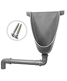 Agande Urinal Urinalbecken Pissoir Wandurinal Wandpissoir Kunststoff PVC, einfach und wasserlos mit Abflussrohr und 2 Edelstahlschrauben für Camping Garten Keller Baustelle WC, Made in Europe