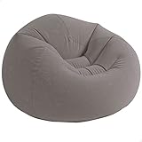 Intex 68579NP – Aufblasbarer Sitzsack, Vinyl, Grau, 114 x 114 x 71 cm