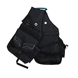 MERIGLARE Satteltasche Aus Canvas für Reitsport Und Western mit Cantle Tasche, Schwarz