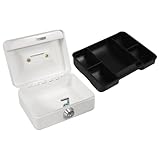 BUTIFULSIC Kleine Aufbewahrungsbox Metall mit Zahlenschloss Tragbare Geldkassette für Sichere Mini Safe Box für Bargeld und Wertsachen für Büro und Zuhause