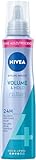 NIVEA Volumen Pflege Schaumfestiger, pflegender Haarschaum mit Hitzeschutz, Panthenol & Vitamin B3, Haarfestiger für sichtbar mehr Volumen (Haltestufe 4), Styling Mousse (150 ml)