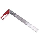45/90 Grad für Dreieck-Vierkant-Lineal, 30 cm, Edelstahl-Lineal, Holzbearbeitung, Anschlagwinkel, Mehrzweck-Messgerät