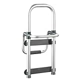 WENKO 81101500 Badewannen-Einstiegshilfe Secura verstellbar, 120 kg Tragkraft, 24,5 x 52,5 x 23 cm, Aluminium