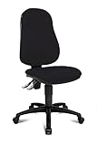 Topstar Point 60, Bürostuhl, Schreibtischstuhl, Stoff, Drehbar, schwarz, 44D x 45W x 113H cm