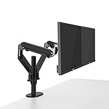 ZHCHAO Desktop-Monitorhalterung, 43,2 - 81,3 cm (17 - 32 Zoll), Vollbeweglicher Aluminium-Monitorhalter, Gasfederarm, Traglast je 2–8 kg (schwarz)