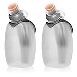 WIYETY 2 Stück Trinkflasche Joggen: 250ml Wasserflasche mit Klipp Zum Einhängen, Auslaufsicher Tragbare Trinkflaschen für Fitness Zuhause Büro Teeliebhaber Radfahren Sport Jogging Wandern