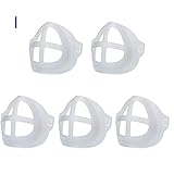 Gugavivid 5PC Innenstützrahmen der 3D Silikon Maskenhalterung für Sportfrauen Kinder verhindern Lippenstift ab - Hilft Beim Sanften Atmen (5PC White)