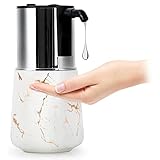 Tlily Automatischer Seifenspender BerüHrungslos, Automatischer Seifenspender für das Badezimmer, Automatischer Lotion-Seifenspender mit 11 Unzen, Weiß