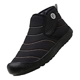 Winter Barfußschuh Wasserabweisend und Schneefest Orthopädische Winterschuhe Herren Plüsch Lässig Schneestiefel Unisex Warm Gefüttert Schneestiefel Winter Outdoor Boots