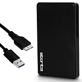Storite Externe Festplatte 120GB HDD USB 3.0 Ultraschnelle schlanke Datensicherungs-Speichererweiterung – tragbare Festplatte kompatibel für Mac, Laptop, PC, PS4 (schwarz)