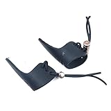 Namvo 2 STK Bogenschießen Finger Tab Leder Daumen Ring Pfeil Finger Handschuh Finger Pad für die Jagd Langbogen Bogenschießen schwarz