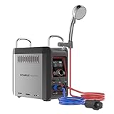 CAMPLUX 3 Liter Gasdurchlauferhitzer Mobiler mit Wasserpumpe & Griff Nano 3 Pro-DE, 12 Volt, 50mbar LPG, für Campingdusche