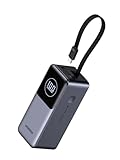 UGREEN Nexode Laptop Powerbank 20000mAh 130W Super-Schnellladung, PD 3.0 integriertes USB C Kabel, 1 USB-A Port, 1 USB-C Port kompatibel mit iPhone 16/15 Serie, Galaxy S25, MacBook und mehr