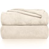 Gräfenstayn® Kuscheldecke flauschig & super weich - hochwertige Fleecedecke auch als Wohndecke, Tagesdecke, Sofadecke & Wohnzimmer geeignet - Überwurf Decke Sofa & Couch (Creme, 200x150 cm)