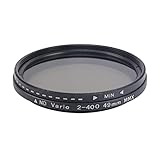 HVVENTY ND2-400 Graufilter, variabler ND-Filter, verstellbar, 49 mm, Filter für Kameraobjektive