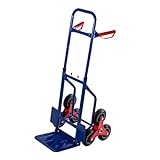 Treppensackkarre Treppensteiger Sackkarre bis 150kg klappbar 3-Fach Sternräder aus Hartgummi Stahlrohrrahmen - Transportkarre