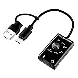 Mocturnity USB-Audio-Soundkarten-Adapter, Professioneller Konverter für Laptop-Headset, PC-Lautsprecher