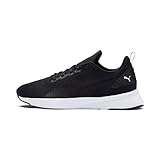 PUMA Unisex Flyer Runner Laufschuhe, Black Black White, 44 EU