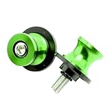 YULEGUDI Swing Arm Spulen Für K&awasaki Für Ninja 250SL 250 300 400 650 1000sx Für ZX6R Motorrad 8/10mm CNC Schwinge Spulen Slider Stand Schrauben(10mm Green)