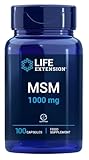 Life Extension - MSM 1000 mg | Unterstützung für gesunde Gelenke und Haut - 100 Kapseln