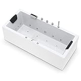 AQUADE Acryl Whirlpool Badewanne 170x75 cm Modell: Wolfsburg Hergеstellt in Dеutschland Badewannen Komplettset - Wählen Sie Ihre perfekte Wanne/Whirlpool: BasicXL, ClassicXL, Air-RelaxXL, LuxXL