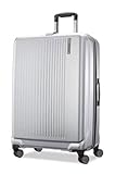 Samsonite Amplitude Großer Hartschalenkoffer in Silber mit TSA-Schloss, erweiterbar und 112 l Fassungsvermögen, 360° Spinner, anthrazit, TSA-Schloss, erweiterbar auf 112 l und 360 °
