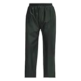 Regenhose Herren Fahrrad Straight Übergröße Outdoorhose Atmungsaktive Elastische Taille Hose Einfarbig Breitem Jogginghose Loose Fit Wasserabweisende Stoffhose Leicht Palazzohose Armeegrün M