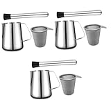 Amosfun 3 Sätze Entsafterbecher Aus Edelstahl Dampfentsafter Getränke Wasserflasche Hersteller Krüge Spender Milchkanne Für Deckel Kau-entsafter Thermal- Schleifer Silver Rostfreier Stahl