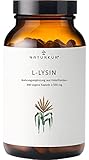 Naturkur® L-Lysin 500 mg (1000 mg Tagesdosis) - 300 Kapseln im Apothekerglas - Vegan, ohne Zusatzstoffe, in Handarbeit hergestellt in Unterfranken