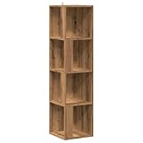 HETFTJN Garten Schrank Outdoor Schrank Organizer Medikamentenschrank Apothekerschrank - Eckregal Artisan-Eiche 33x33x132 cm Holzwerkstoff für Abstellraum Ankleidezimmer Büro Flur