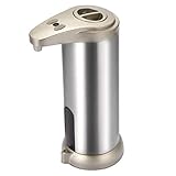 RHRYTCH Automatischer Seifenspender 270ml Automatischer Flüssigseifenspender Schreibtisch Montiert Edelstahl Seifenspender Seifenbehälter für Küche Badezimmer