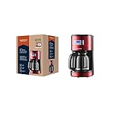 Grundig KM 6330 Kaffeemaschine Red Sense (1,8 l, Digitaluhr, programmierbare Startzeit) metallic rot, 12 Tassen