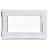 Kellerfenster - Kunststoff - Fenster - weiß - BxH: 60 x 40 cm - DIN links - 3-fach-Verglasung - Lagerware