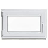 Kellerfenster - Kunststoff - Fenster - weiß - BxH: 60 x 40 cm - DIN links - 3-fach-Verglasung - Lagerware