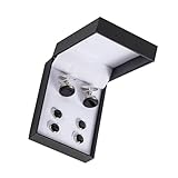 ERRORY Manschettenknopf-Behälter mit unterteilten Fächern für Ringorganisation und Schutz, Herren-Accessoire-Halter, Hochzeitsgeschenk, Manschettenknopf-Präsentationsbox