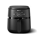 Philips Airfryer 2000-Serie 4,2L - Digitaler Touchscreen, 13 Garoptionen, 9 voreingestellte Funktionen, bis zu 90% weniger Fett mit RapidAir Technologie, 1500W Leistung, Schwarz (NA229/00)