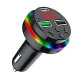 Auto FM Transmitter - Bluetoth Player Auto USB Ladegerät Musik Player | Bluetoth FM Adapter mit LED Display für Autoanrufe, Sprachnavigation, Zubehör