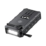 Solar Powerbank, Hand-Cranked Charger, LED Light, SOS Alarm with Compass, Foldable Wireless Design, 6.54x3.35x1.38in Portable Compact Ideal for Hiking Cycling Fishing
