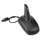 Keenso Auto Haifischflosse Antenne Schwarz Dachantennen Radio AM FM Antenne für Golf 5 6 6R A3 A4 A6 mit Fakra Stecker