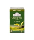 Ahmad Tea - Green Tea - Grüner Tee - Einzeln Verpackte, Aromaversiegelte Teebeutel mit 2g Tee pro Portion - 20 Teebeutel mit Band