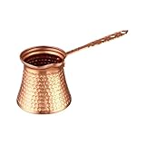 Türkische Kaffeekanne - Türkische Kaffeemaschine mit breiter Öffnung | Langer Griff Metall Arabische Topf | Wide Mouth Maker | Vintage | Klassisch für, Arabisch