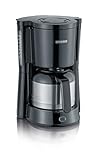 SEVERIN Kaffeemaschine 'Type' mit Thermokanne, aromatischer, schneller und leise gebrühter Kaffee mit dem Kaffeebereiter für bis zu 10 Tassen, Filterkaffeemaschine, schwarz, KA 4835