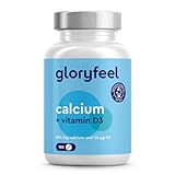 Calcium Tabletten 800 mg + Vitamin D3 1000 I.E. - Kalzium aus Calciumcarbonat Hochdosiert - D3 zur Unterstützung der Calcium-Aufnahme* - 180 Tabletten für 3 Monate - Laborgeprüft, ohne Zusätze