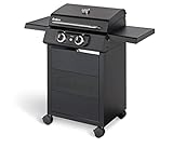 Enders® Elektrogrill eCRAVE 2, mit Gussrost, Grillwagen mit viel Stauraum, SIMPLE CLEAN™ Reinigungssystem, 2 leistungsstarke Heizelemente, formstabile Garhaube mit integriertem Thermometer #97116