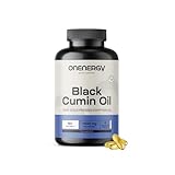 OnEnergy Schwarzkümmelöl 1000 mg – 180 Weichkapseln – Kaltgepresst – Ägyptische Samen – Effektive Aufnahme – 6-Monats-Vorrat – Vegan – Frei von Allergenen und Gentechnik